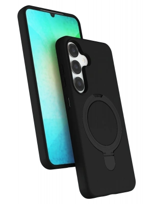 Newface Samsung Galaxy S25 Regal Magsafe Standlı Kapak - Siyah