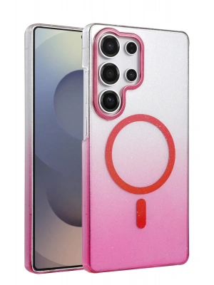 Newface Samsung Galaxy S25 Ultra Glossy Magsafe Kapak - Pembe
