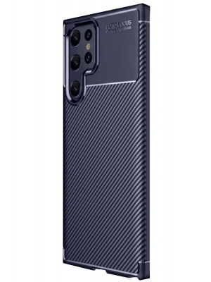 Newface Samsung Galaxy S25 Ultra Kılıf Auto Focus Karbon Kapak - Lacivert