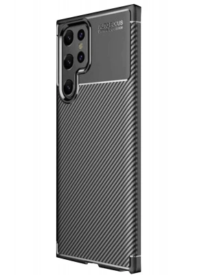 Newface Samsung Galaxy S25 Ultra Kılıf Auto Focus Karbon Kapak - Siyah