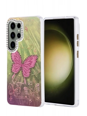 Newface Samsung Galaxy S25 Ultra Kılıf Blade Aynalı Desenli Kapak - Desen 5