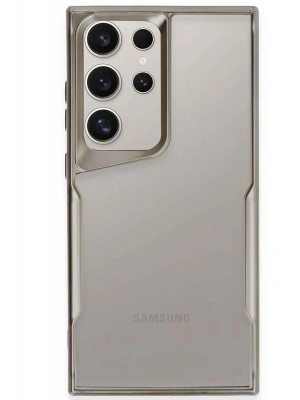 Newface Samsung Galaxy S25 Ultra Kılıf Boyi Silikon Kapak - Titan Gri