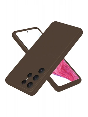 Newface Samsung Galaxy S25 Ultra Kılıf First Silikon - Kahverengi