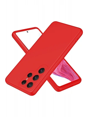 Newface Samsung Galaxy S25 Ultra Kılıf First Silikon - Kırmızı