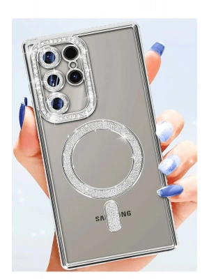 Newface Samsung Galaxy S25 Ultra Kılıf Joke Simli Magneticsafe Kılıf - Siyah