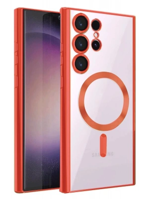 Newface Samsung Galaxy S25 Ultra Kılıf Kross Magneticsafe Kapak - Kırmızı