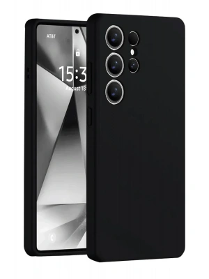 Newface Samsung Galaxy S25 Ultra Kılıf Nano içi Kadife Silikon - Siyah