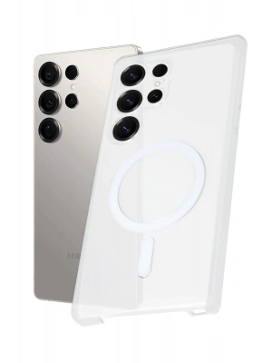 Newface Samsung Galaxy S25 Ultra Kılıf PC Zara Magsafe Şeffaf Kılıf - Şeffaf