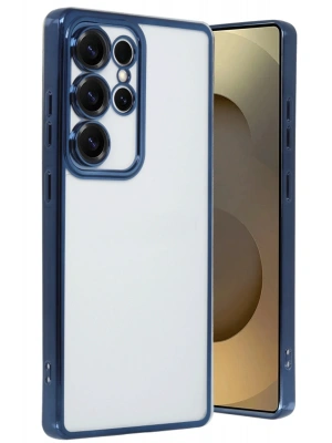 Newface Samsung Galaxy S25 Ultra Kılıf Razer Lensli Silikon - Lacivert