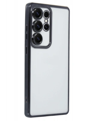 Newface Samsung Galaxy S25 Ultra Kılıf Razer Lensli Silikon - Siyah
