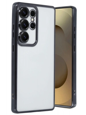 Newface Samsung Galaxy S25 Ultra Kılıf Razer Lensli Silikon - Siyah