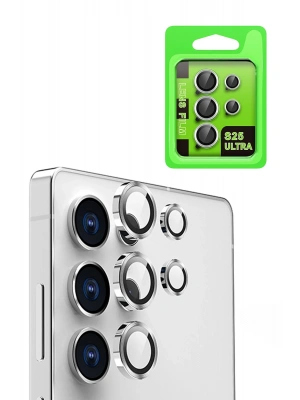 Newface Samsung Galaxy S25 Ultra Raze Metal Kamera Lens - Gümüş