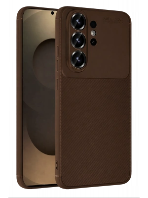 Newface Samsung Galaxy S26 Ultra Auto Focus Karbon Kapak - Kahverengi