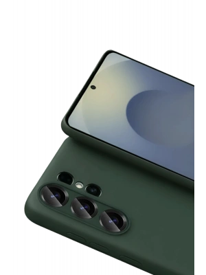 Newface Samsung Galaxy S26 Ultra Nano içi Kadife Silikon - Koyu Yeşil