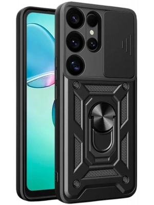 Newface Samsung Galaxy S26 Ultra Pars Lens Yüzüklü Silikon - Siyah