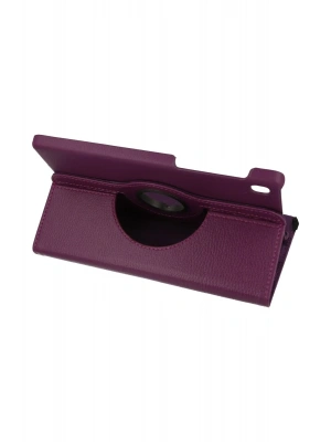 Newface Samsung Galaxy T220 Tab A7 Lite 8.7 Kılıf 360 Tablet Deri Kılıf - Mürdüm