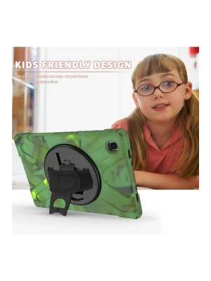 Newface Samsung Galaxy T220 Tab A7 Lite 8.7 Kılıf Amazing Tablet Kapak - Kamuflaj