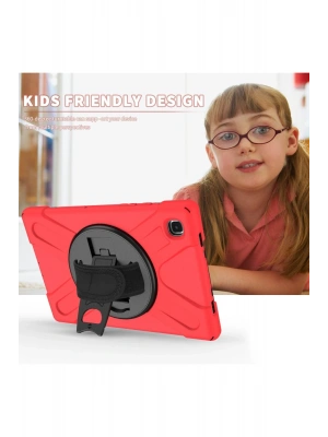 Newface Samsung Galaxy T220 Tab A7 Lite 8.7 Kılıf Amazing Tablet Kapak - Kırmızı