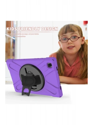 Newface Samsung Galaxy T220 Tab A7 Lite 8.7 Kılıf Amazing Tablet Kapak - Mor