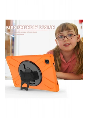 Newface Samsung Galaxy T220 Tab A7 Lite 8.7 Kılıf Amazing Tablet Kapak - Turuncu