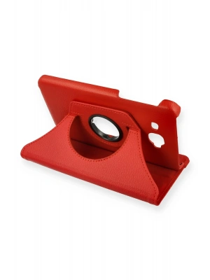 Newface Samsung Galaxy T280 Tab A 7 Kılıf 360 Tablet Deri Kılıf - Kırmızı