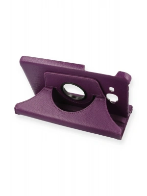 Newface Samsung Galaxy T280 Tab A 7 Kılıf 360 Tablet Deri Kılıf - Mürdüm