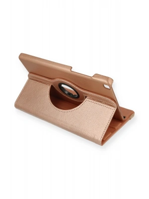 Newface Samsung Galaxy T290 Tab A 8 Kılıf 360 Tablet Deri Kılıf - Rose Gold