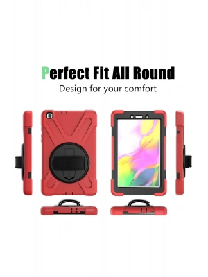 Newface Samsung Galaxy T290 Tab A 8 Kılıf Amazing Tablet Kapak - Kırmızı