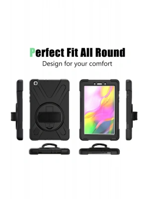 Newface Samsung Galaxy T290 Tab A 8 Kılıf Amazing Tablet Kapak - Siyah