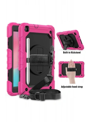 Newface Samsung Galaxy T290 Tab A 8 Kılıf Pars Tablet Kapak - Pembe