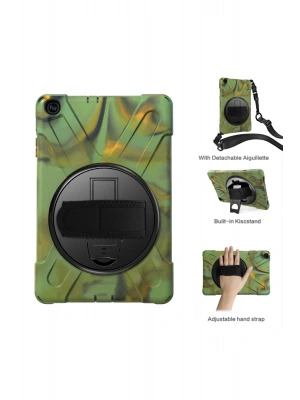 Newface Samsung Galaxy T510 Tab A 10.1 Kılıf Amazing Tablet Kapak - Kamuflaj