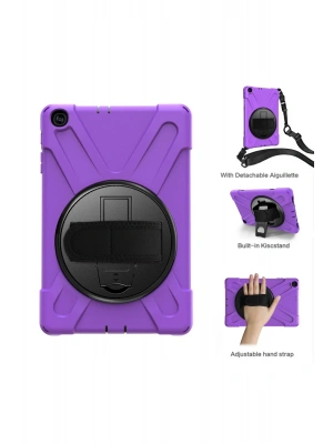 Newface Samsung Galaxy T510 Tab A 10.1 Kılıf Amazing Tablet Kapak - Mor