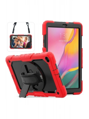 Newface Samsung Galaxy T510 Tab A 10.1 Kılıf Pars Tablet Kapak - Kırmızı