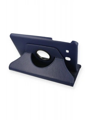 Newface Samsung Galaxy T560 Tab E 9.7 Kılıf 360 Tablet Deri Kılıf - Lacivert
