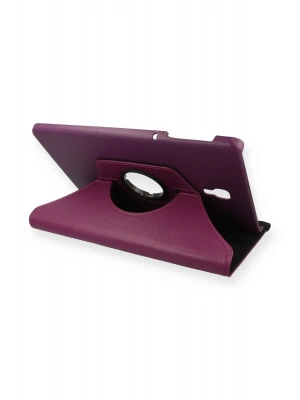 Newface Samsung Galaxy T590 Tab A 10.5 Kılıf 360 Tablet Deri Kılıf - Mürdüm