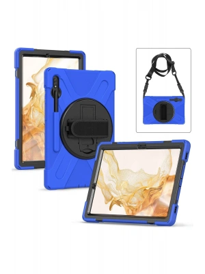 Newface Samsung Galaxy T737 Tab S7 FE 12.4 Kılıf Amazing Tablet Kapak - Mavi