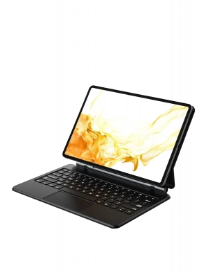 Newface Samsung Galaxy T737 Tab S7 FE 12.4 Kılıf Eternal Ledli Klavyeli Tablet Kılıfı - Siyah