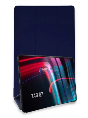 Newface Samsung Galaxy T870 Tab S7 11 Kılıf Tablet Smart Kılıf - Lacivert