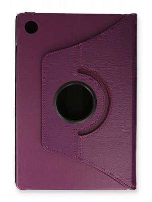 Newface Samsung Galaxy Tab A9 Plus Kılıf 360 Tablet Deri Kılıf - Mürdüm