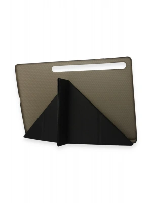 Newface Samsung Galaxy Tab A9 Plus Kılıf Kalemlikli Mars Tablet Kılıfı - Koyu Gri