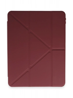 Newface Samsung Galaxy Tab A9 Plus Kılıf Kalemlikli Mars Tablet Kılıfı - Mürdüm