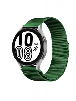 Newface Samsung Galaxy Watch 4 Metal Mıknatıslı Kordon - Haki Yeşil