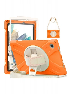 Newface Samsung Galaxy X200 Tab A8 10.5 Kılıf Amazing Tablet Kapak - Turuncu