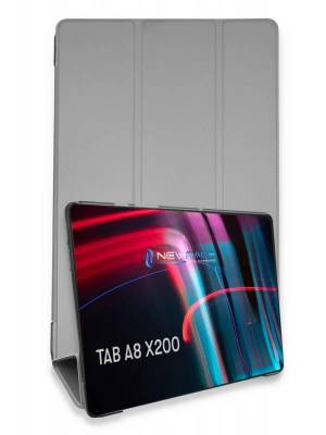 Newface Samsung Galaxy X200 Tab A8 10.5 Kılıf Tablet Smart Kılıf - Gri