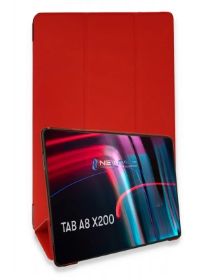 Newface Samsung Galaxy X200 Tab A8 10.5 Kılıf Tablet Smart Kılıf - Kırmızı