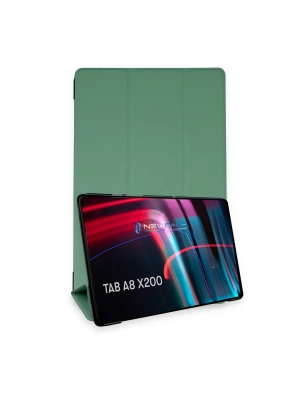 Newface Samsung Galaxy X200 Tab A8 10.5 Kılıf Tablet Smart Kılıf - Koyu Yeşil