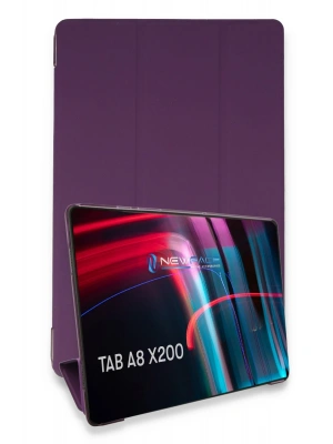 Newface Samsung Galaxy X200 Tab A8 10.5 Kılıf Tablet Smart Kılıf - Mor