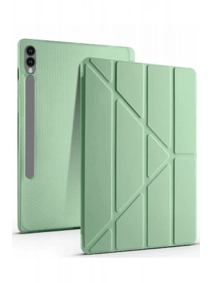 Newface Samsung Galaxy X510 Tab S9 FE 11 Kılıf Kalemlikli Mars Tablet Kılıfı - Açık Yeşil