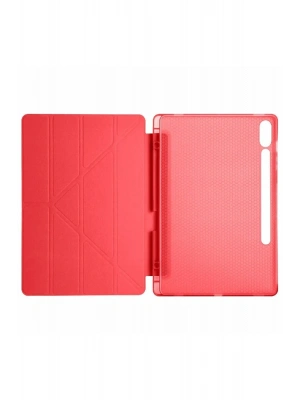 Newface Samsung Galaxy X510 Tab S9 FE 11 Kılıf Kalemlikli Mars Tablet Kılıfı - Kırmızı