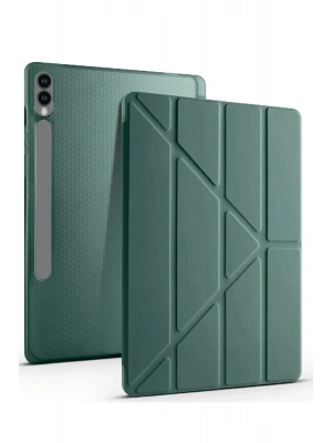 Newface Samsung Galaxy X610 Tab S9 FE Plus 12.4 Kılıf Kalemlikli Mars Tablet Kılıfı - Koyu Yeşil